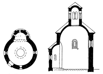 Прага. Церковь св. Креста, около 1100 г.